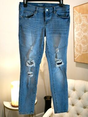Mossimo Supply Co. Light Blue Ripped Skinny Jeans